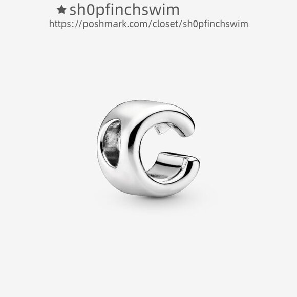 Pandora Letter C Alphabet Charm - Picture 1 of 2